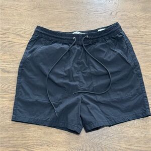 PacSun Volley Black Drawstring Shorts Medium Minimal Athletic Streetwear Gym